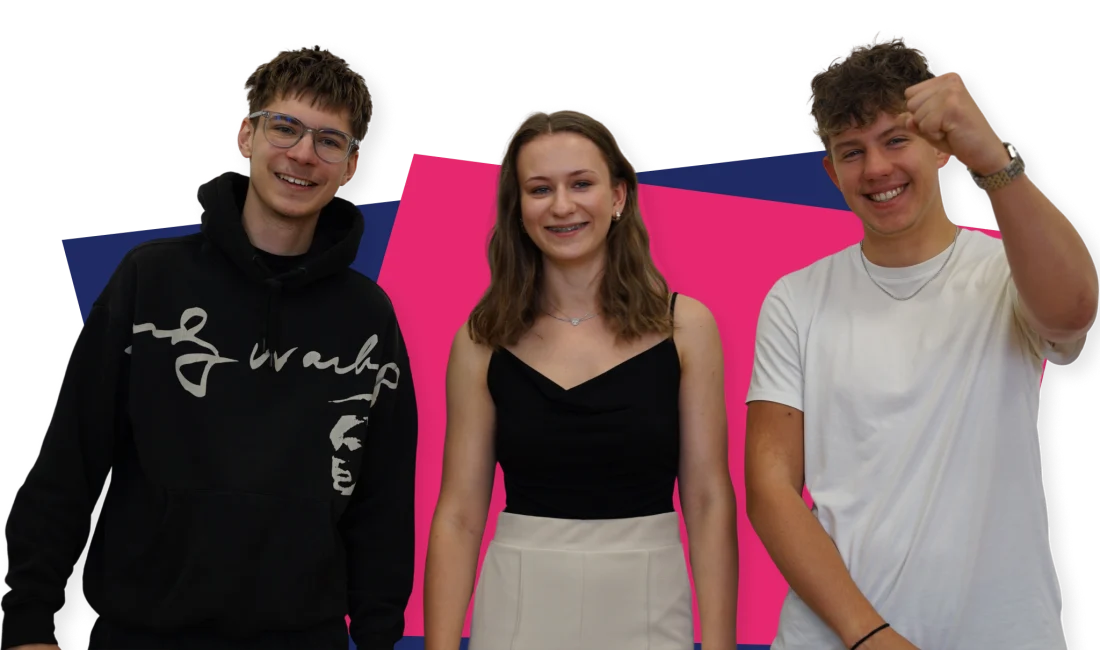 Dobro-druzi — Tomáš, Agáta a Jakub, studenti, kteří akci pořádají